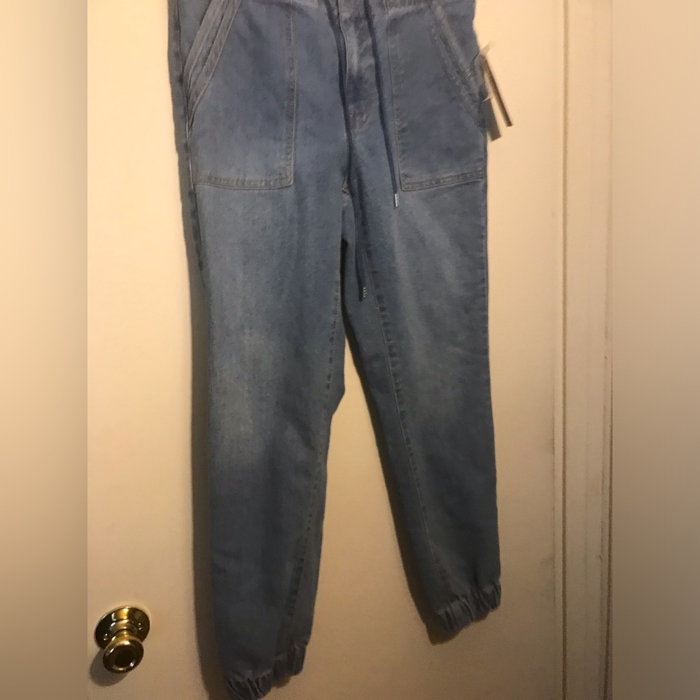 (2for$10) No Boundaries Stretch Waist Denim Jeans Joggers Size Medium 7-9 NWOT